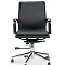 Кресло офисное / Харман LB / (black) хром / черная экокожа