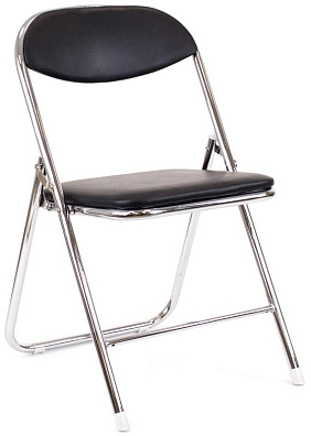 Кресло для посетителей Everprof Joker Chrome Экокожа Черный